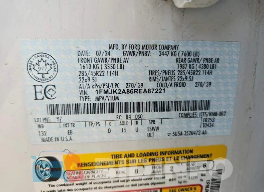 1FMJK2A86REA87221 Photo# 13