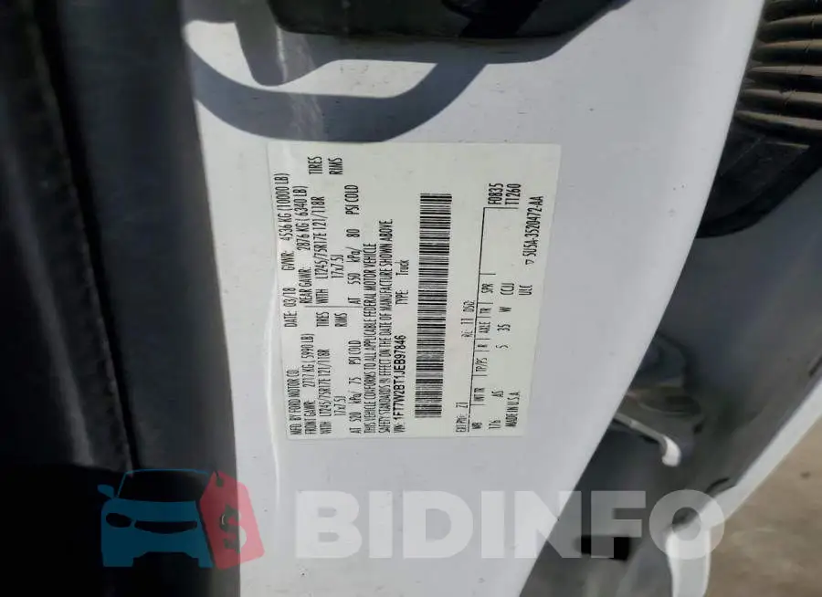 1FT7W2BT1JEB97846 Photo# 12