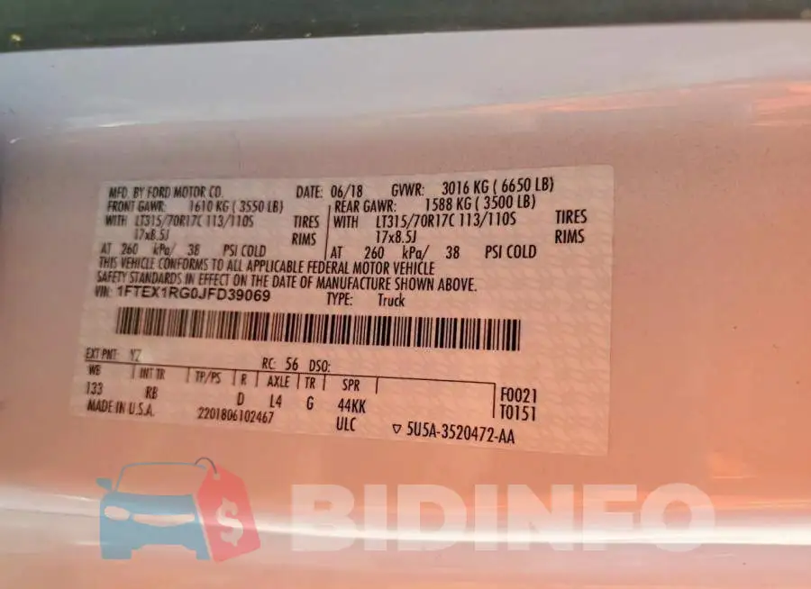 1FTEX1RG0JFD39069 Photo# 12