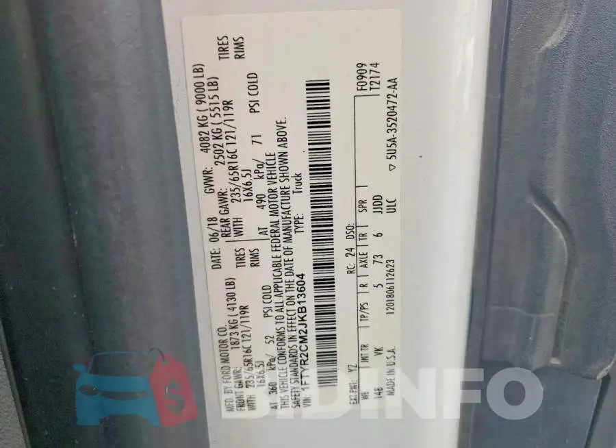 1FTYR2CM2JKB13604 Photo# 13