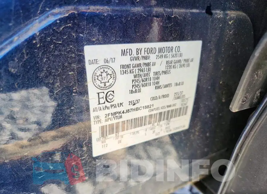 2FMPK4J87HBC18821 Photo# 12