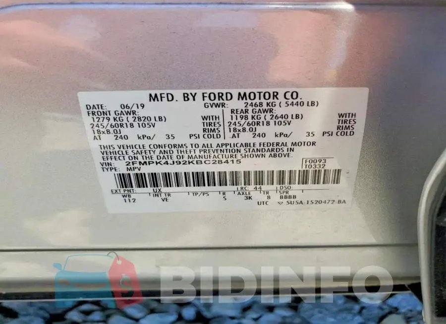 2FMPK4J92KBC28415 Photo# 13