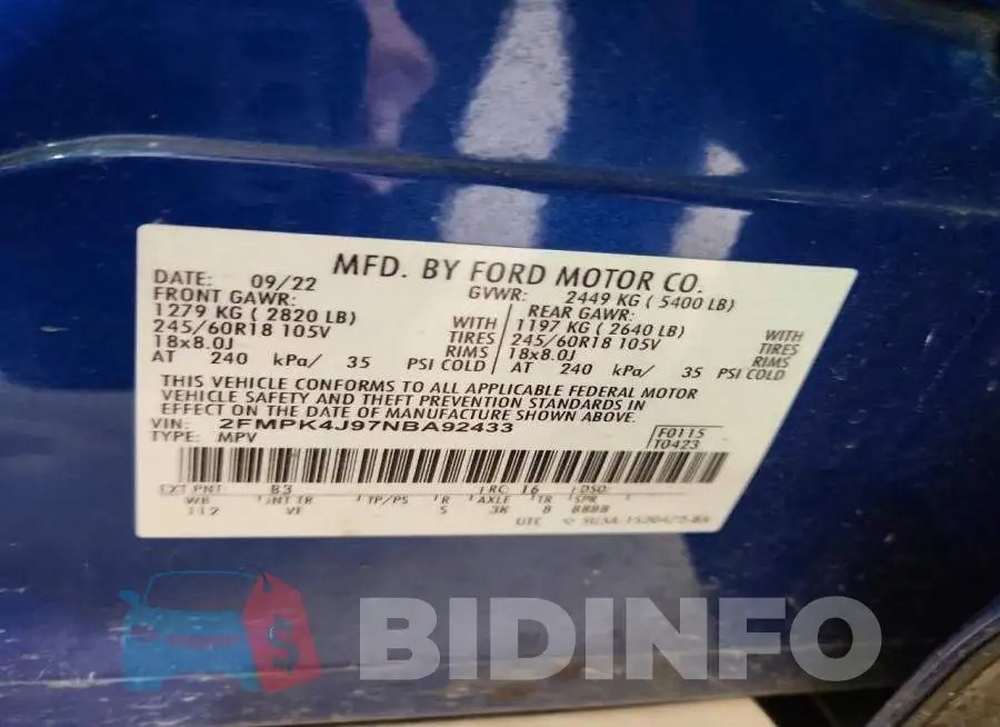 2FMPK4J97NBA92433 Photo# 13