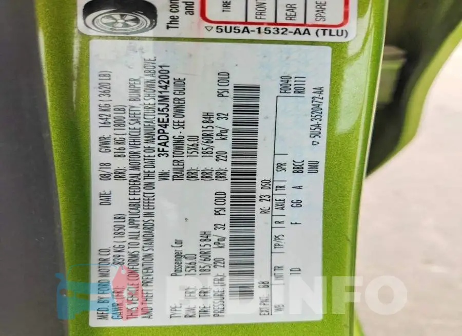 3FADP4EJ5JM142001 Photo# 12