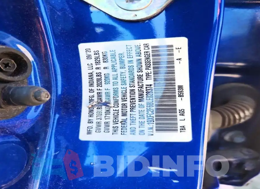 19XFC2F68LE028374 Photo# 12