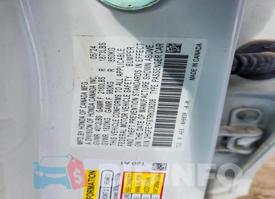 2HGFE1F97RH338206 Photo# 12