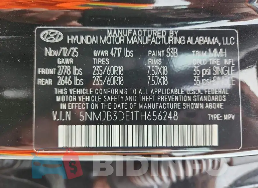 5NMJB3DE1TH656248 Photo# 14