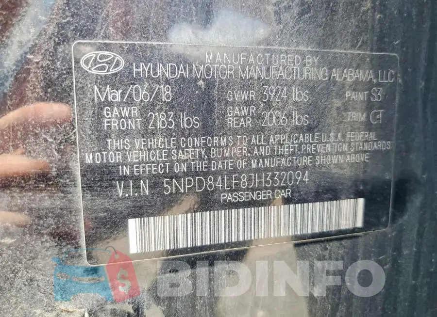 5NPD84LF8JH332094 Photo# 12