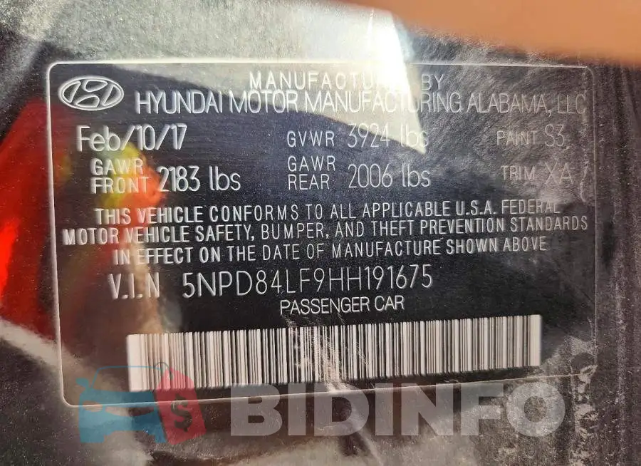 5NPD84LF9HH191675 Photo# 13