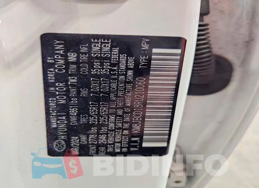KM8JBCD18RU210060 Photo# 12