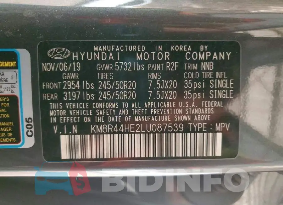 KM8R44HE2LU087539 Photo# 13