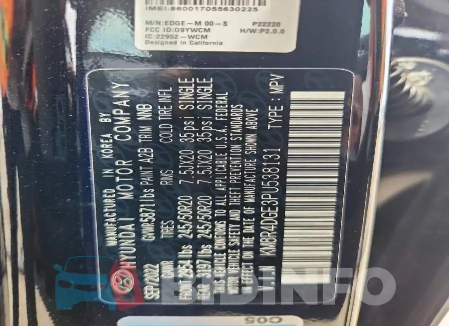 KM8R4DGE3PU538131 Photo# 14