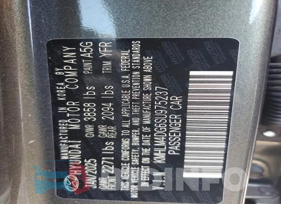 KMHLM4DG6SU975237 Photo# 12
