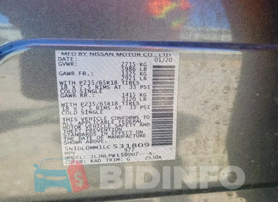 5N1DL0MM1LC531809 Photo# 13