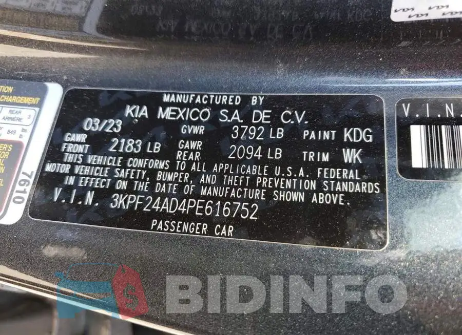 3KPF24AD4PE616752 Photo# 13