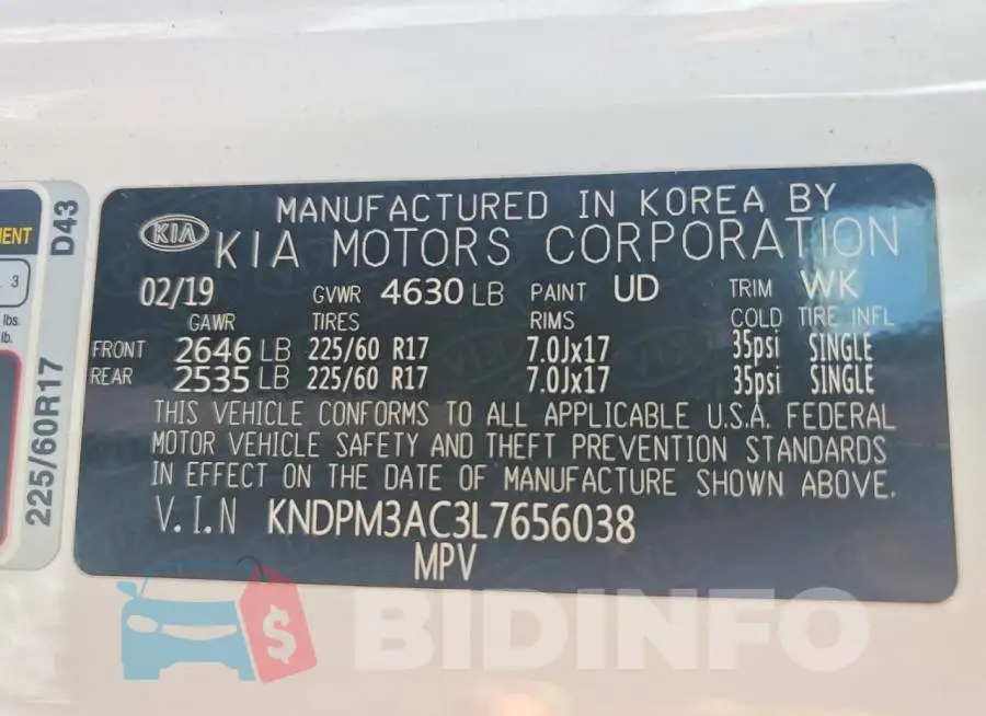 KNDPM3AC3L7656038 Photo# 13