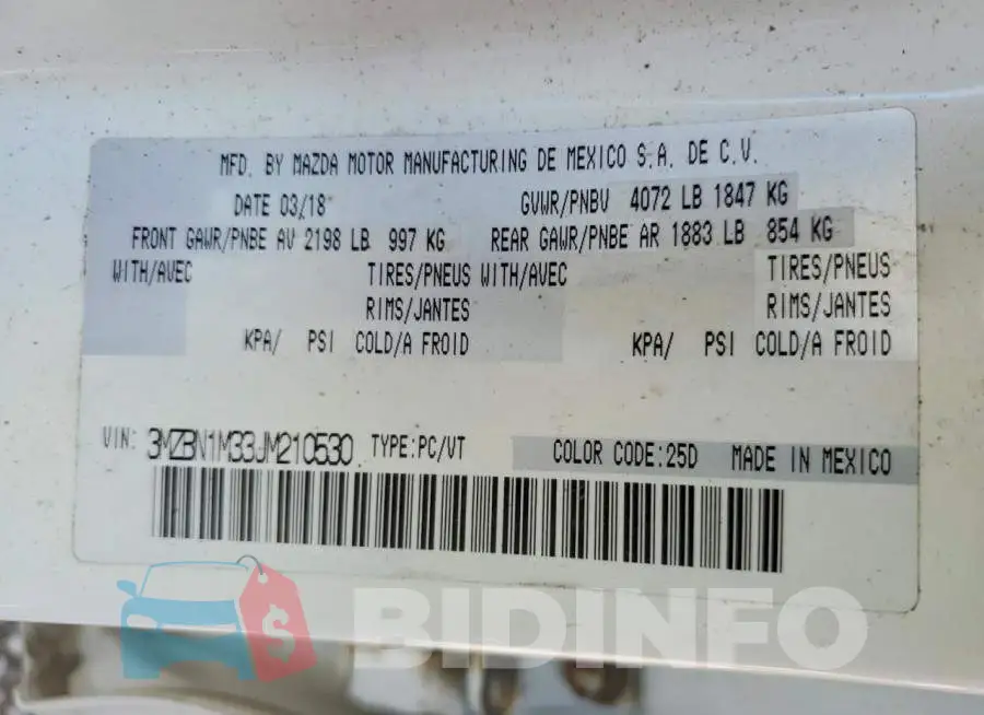 3MZBN1M33JM210530 Photo# 12