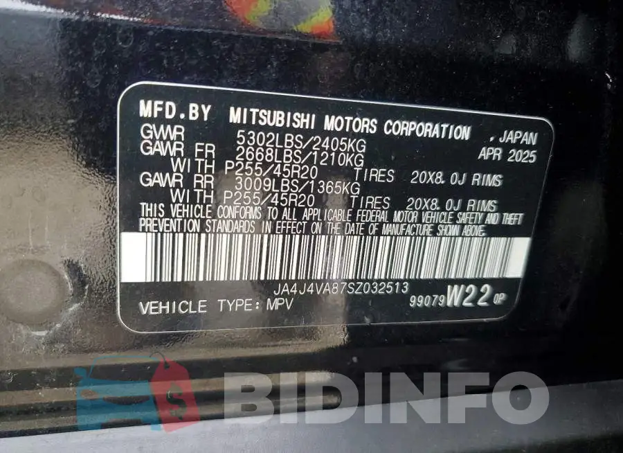 JA4J4VA87SZ032513 Photo# 12