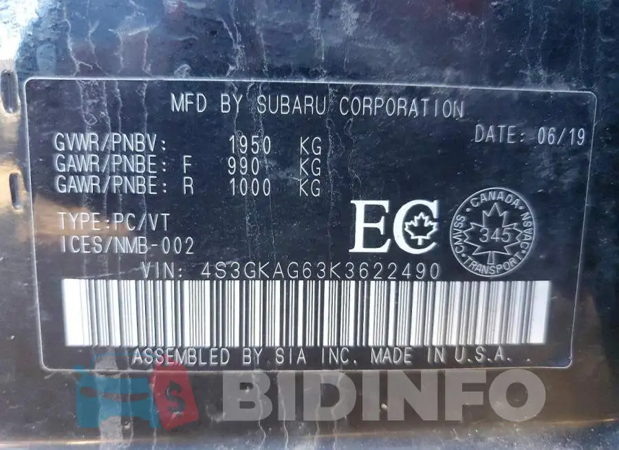 4S3GKAG63K3622490 Photo# 12
