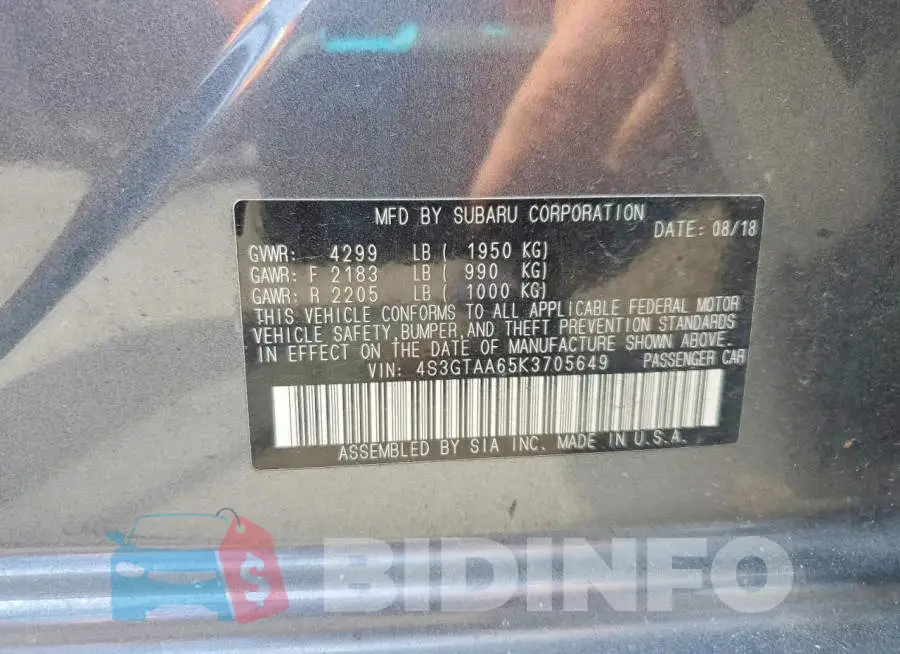 4S3GTAA65K3705649 Photo# 13
