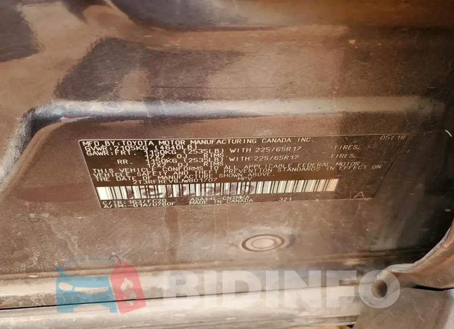 2T3RFREV8JW801707 Photo# 13