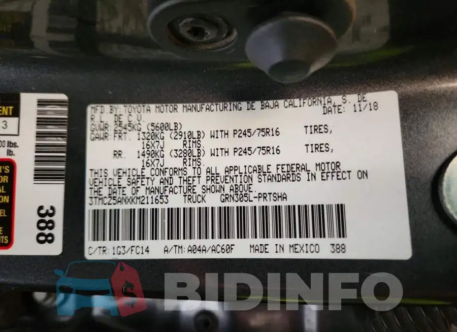 3TMCZ5ANXKM211653 Photo# 12
