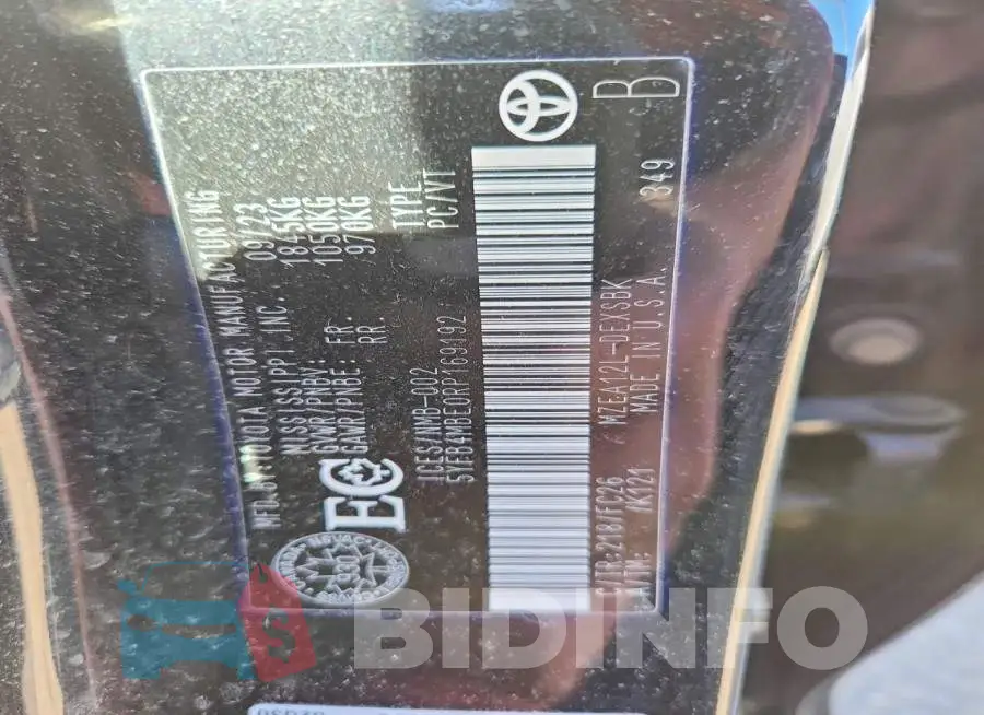 5YFB4MBE0RP169192 Photo# 12