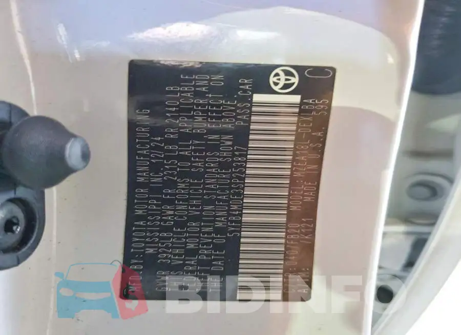 5YFB4MDE3SP253817 Photo# 13
