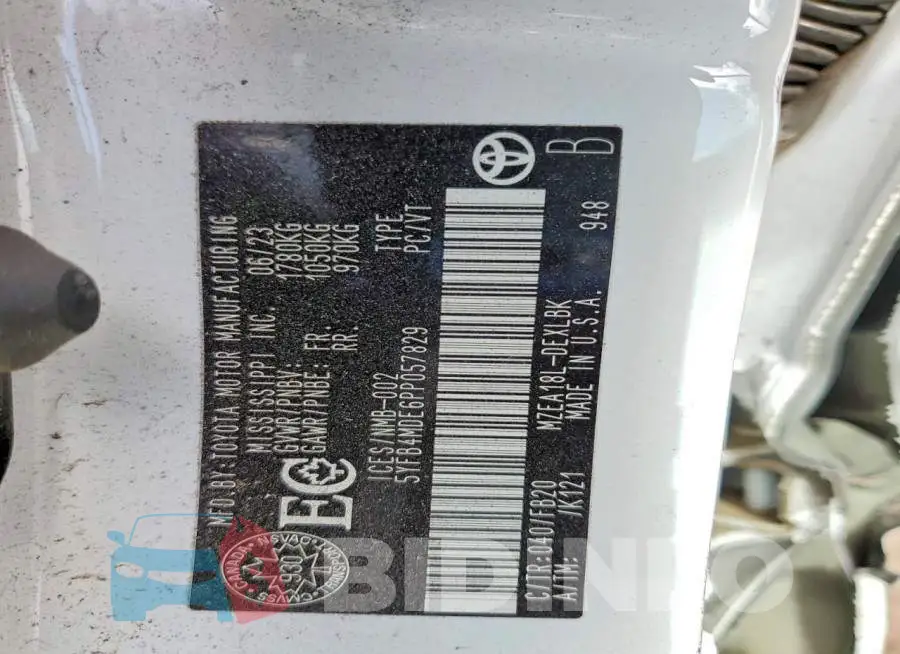 5YFB4MDE6PP057829 Photo# 13