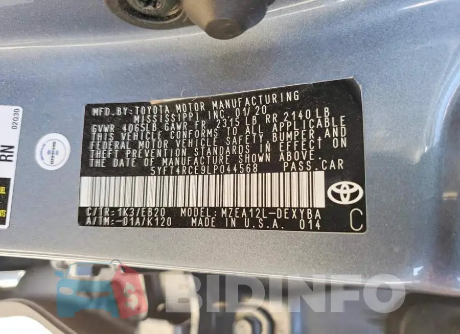 5YFT4RCE9LP044568 Photo# 12