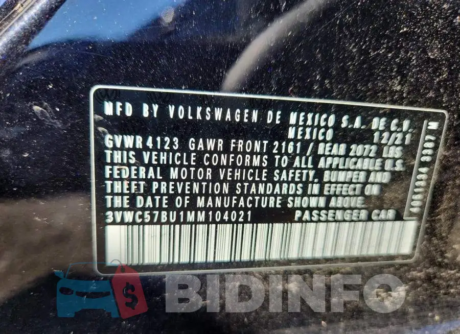 3VWC57BU1MM104021 Photo# 12
