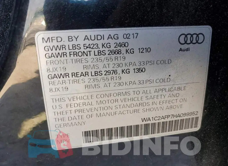 WA1C2AFP7HA099952 Photo# 12