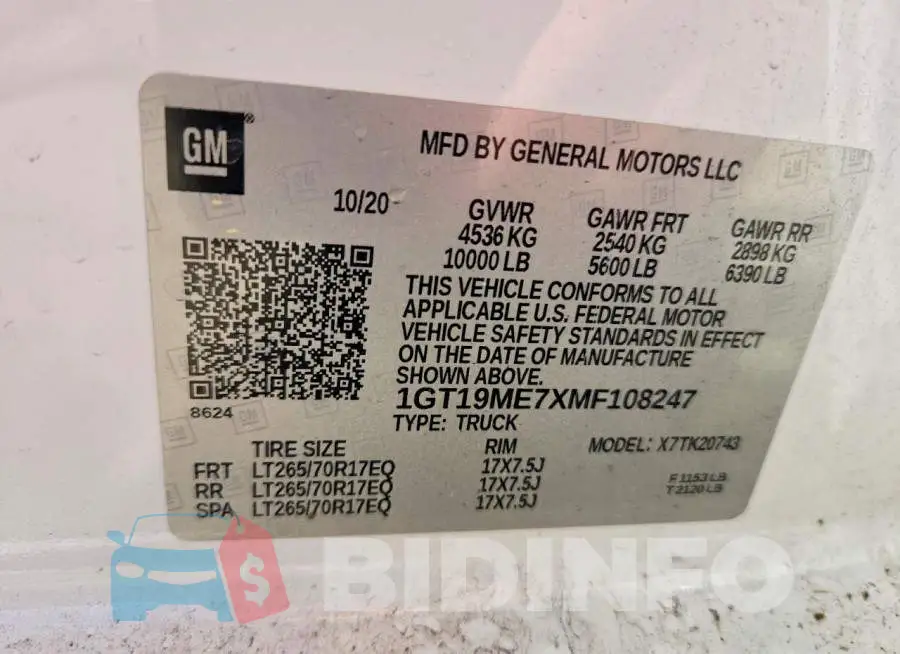 1GT19ME7XMF108247 Photo# 12