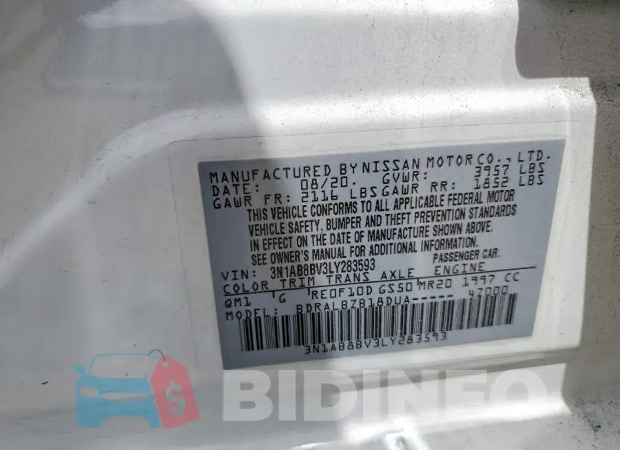 3N1AB8BV3LY283593 Photo# 13
