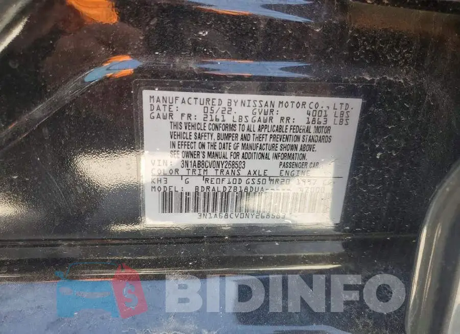 3N1AB8CV0NY268583 Photo# 12