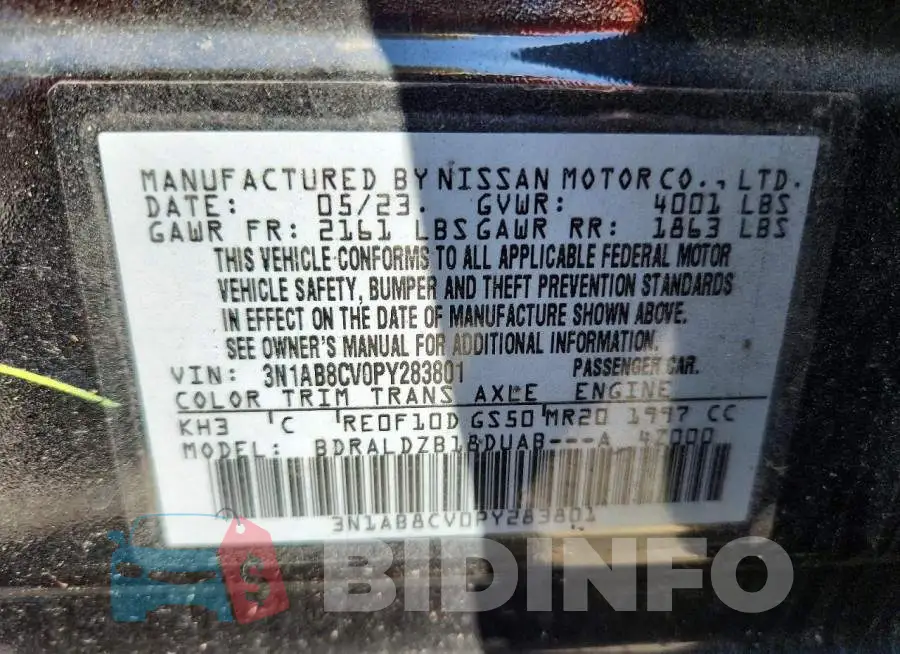 3N1AB8CV0PY283801 Photo# 12