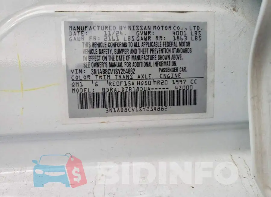 3N1AB8CV1SY254882 Photo# 12