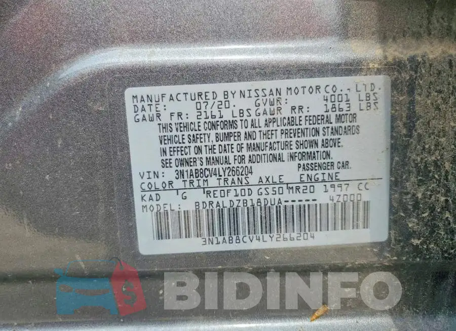 3N1AB8CV4LY266204 Photo# 12