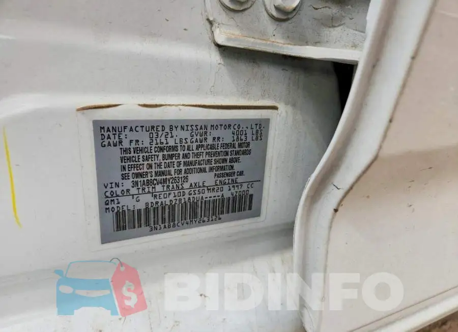 3N1AB8CV4MY263126 Photo# 12