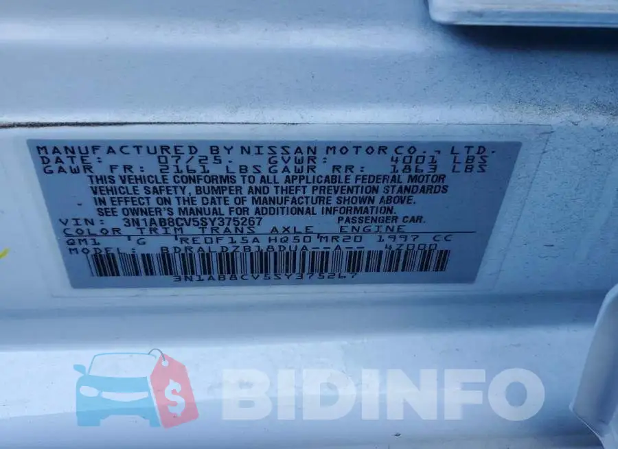 3N1AB8CV5SY375267 Photo# 13