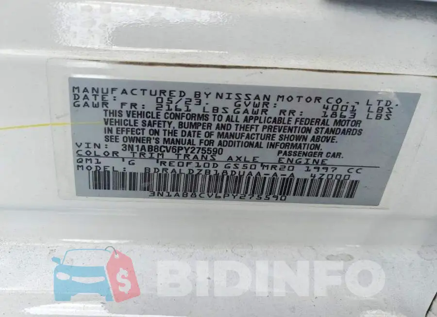 3N1AB8CV6PY275590 Photo# 12