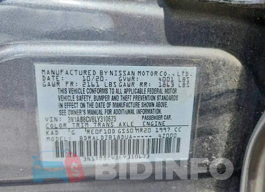 3N1AB8CV8LY310673 Photo# 12