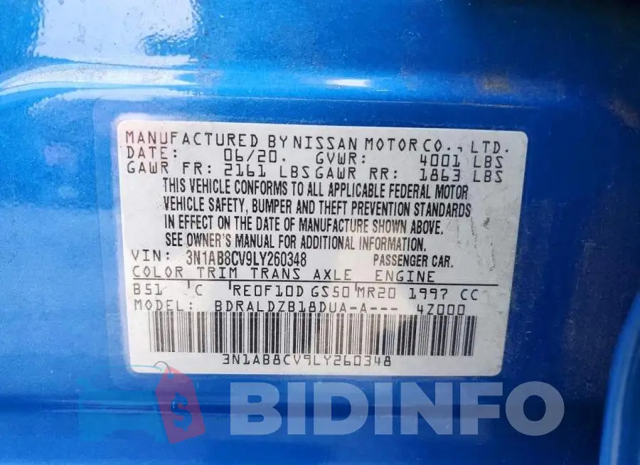 3N1AB8CV9LY260348 Photo# 13