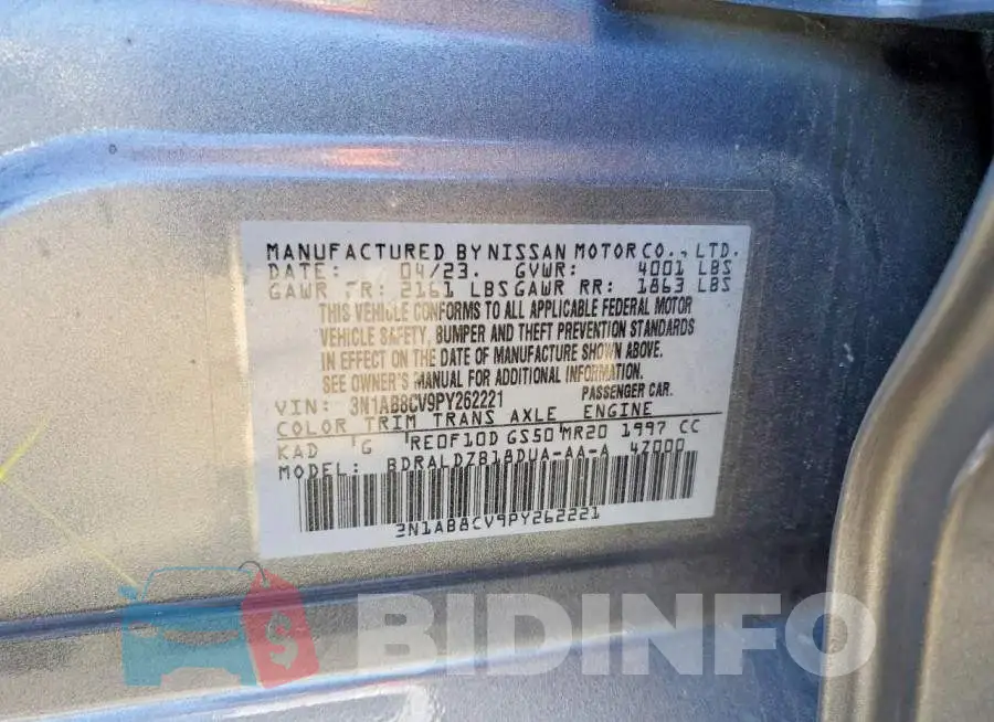 3N1AB8CV9PY262221 Photo# 13