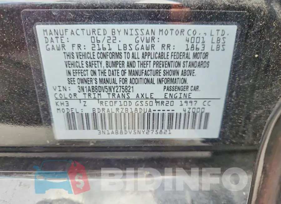 3N1AB8DV5NY275821 Photo# 12