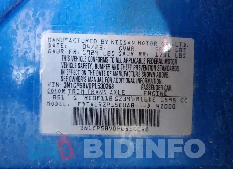 3N1CP5BV0PL530368 Photo# 13