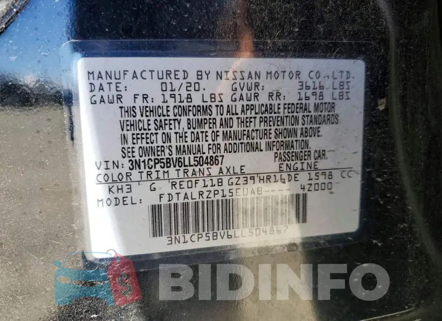 3N1CP5BV6LL504867 Photo# 12