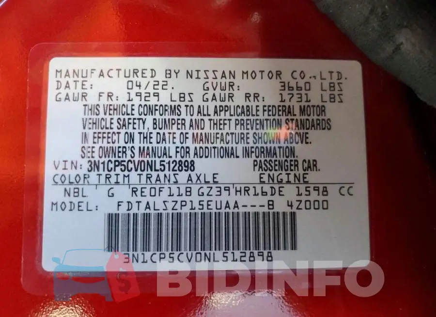 3N1CP5CV0NL512898 Photo# 13