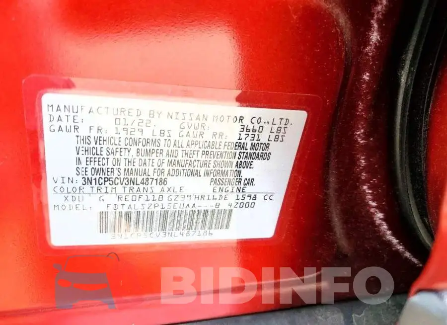 3N1CP5CV3NL487186 Photo# 13