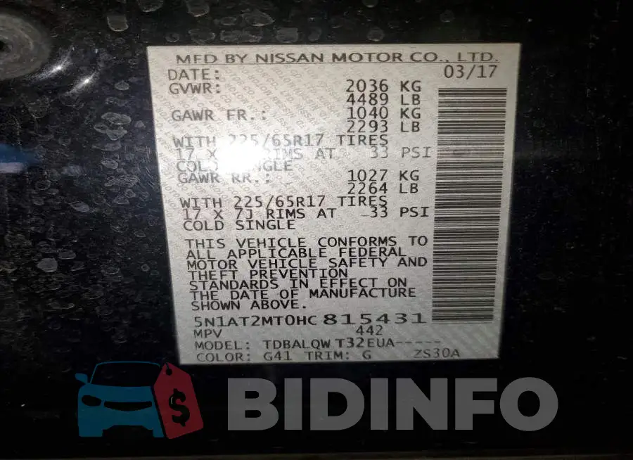 5N1AT2MT0HC815431 Photo# 12